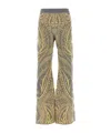 Etro Paisley Intarsia Flared Trousers In Nude