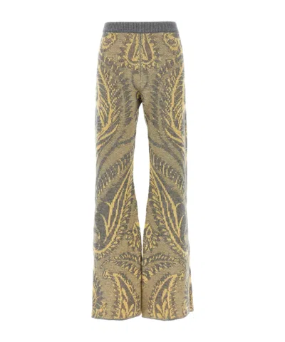 ETRO ETRO PAISLEY INTARSIA FLARED TROUSERS
