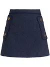 Etro Paisley-jacquard A-line Miniskirt In Blue