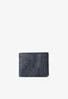 Etro Paisley Jacquard Bi-fold Wallet In Blue