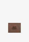 Etro Paisley Jacquard Bi-fold Wallet In Brown