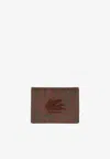 Etro Paisley Jacquard Bi-fold Wallet In Brown