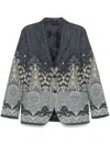 Etro Paisley-jacquard Blazer In Blue