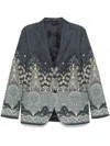 Etro Paisley-jacquard Blazer In Blue