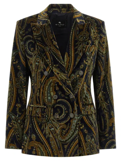 Etro Paisley Jacquard Blazer In Multi