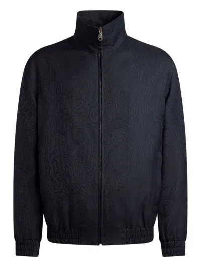 Etro Paisley-jacquard Bomber Jacket In Black