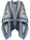 Etro Patterned Silk Scarf In Blue