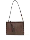 Etro Paisley-printed Zipped Clutch Bag In Brown