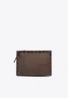 Etro Rectangular Bordeaux Clutch With Paisley Pattern In Bordeaux