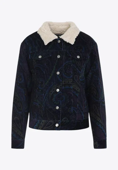 ETRO PAISLEY JACQUARD CORDUROY JACKET