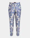 Etro Trouser In Multicolour On Blue