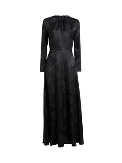 Etro Paisley Jacquard Dress In Black