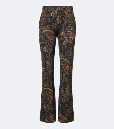 Etro Paisley Jacquard Flared Pants In Multi