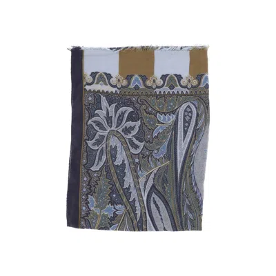 Etro Paisley Jacquard Frayed Edge Scarf In Multi