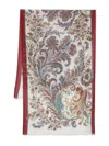 Etro Paisley-jacquard Frayed Scarf In Red