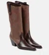 Etro Paisley Jacquard Knee-high Boots In Multicolour On Red Base