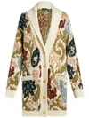 Etro Oversized Jacquard-knit Wool-blend Cardigan In Neutrals