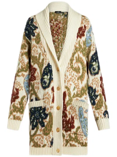 ETRO PAISLEY JACQUARD-KNIT CARDIGAN