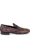 Etro Paisley-jacquard Loafers In Gold