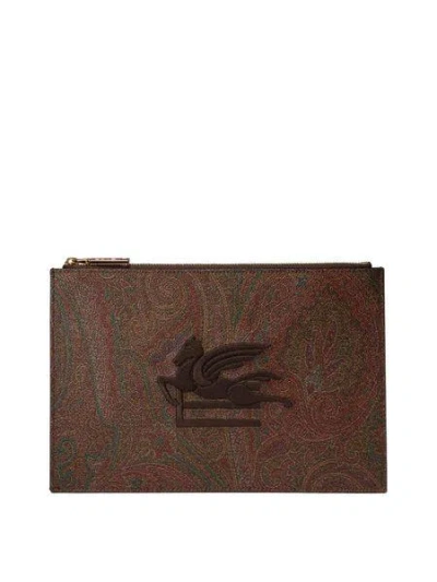 Etro Paisley Jacquard Medium Pouch