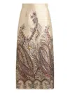 Etro Paisley Jacquard Midi Skirt In Multi