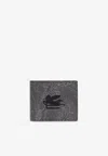 Etro Paisley Jacquard Pegaso Wallet In Gray