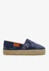 Etro Paisley Denim Jacquard Platform Espadrilles In Navy