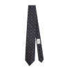 Etro Pattern Embroidered Pointed-tip Tie In Black