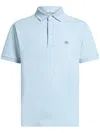 Etro Paisley Jacquard Polo Shirt In Blue