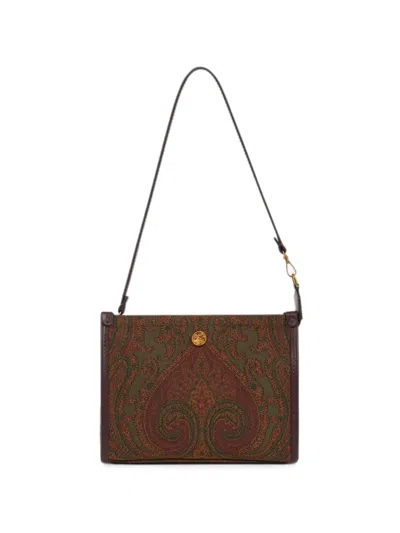 Etro 페이즐리 자카드 파우치 In Multi