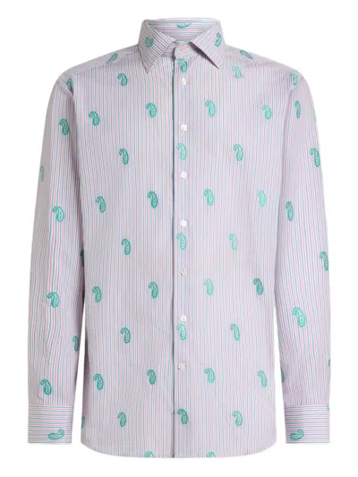 Etro Paisley Jacquard Shirt In Pink