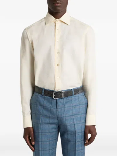 Etro Paisley Jacquard Shirt In White