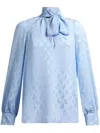 Etro Seidenbluse Aus Paisley-jacquard In Blau
