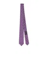 Etro Paisley-jacquard Silk Tie In Purple And Multicolor