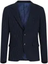 Etro Paisley-jacquard Single-breasted Blazer In Blue