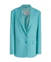 Etro Paisley Jacquard Single-breasted Jacket In Blue