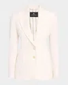Etro Paisley Jacquard Single-breasted Jacket In White