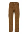 Etro Velvet Trousers Featuring Paisley Pattern In Brown