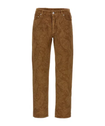 ETRO ETRO PAISLEY PRINTED VELVET TROUSERS