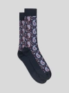 Etro Paisley-patterned Socks In Blue