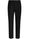 Etro Tailored Blue Trousers With Classic Front Pleat In Black