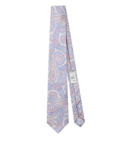 Etro Jacquard-krawatte Mit Paisleymuster In Blau