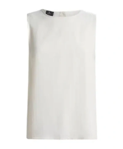 Etro Paisley Jacquard Top In White