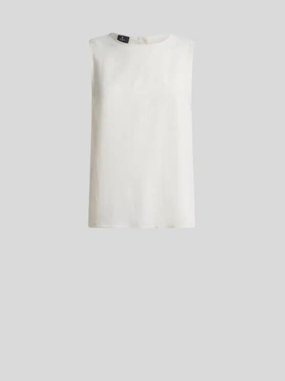 Etro , Paisley Jacquard Top, Woman, Size 46 In White