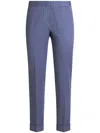 Etro Tailored Trousers With Belt Loops And Rolled Cuffs