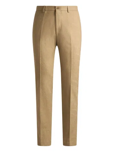 Etro Paisley-jacquard Trousers In Burgundy