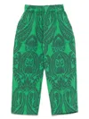 Etro Paisley-jacquard Trousers In Green