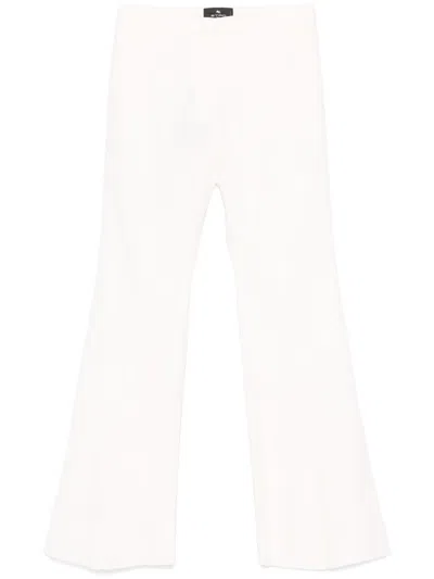 Etro Paisley-jacquard Trousers In Neutrals
