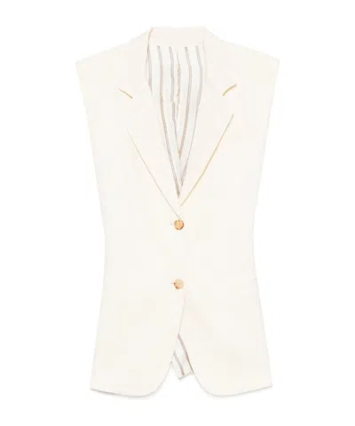 ETRO ETRO PAISLEY-JACQUARD GATHERED WAISTCOAT