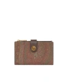 Etro Wallet In Iconic Paisley Jacquard Fabric In Brown